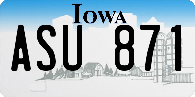 IA license plate ASU871