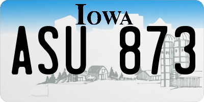 IA license plate ASU873