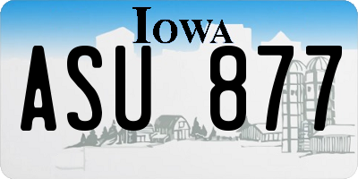 IA license plate ASU877