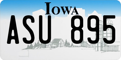 IA license plate ASU895
