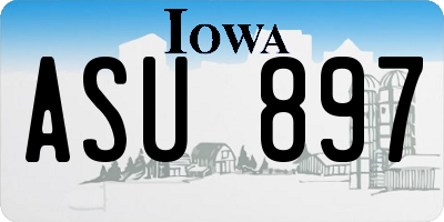 IA license plate ASU897