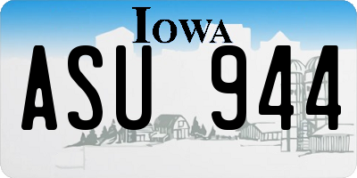 IA license plate ASU944
