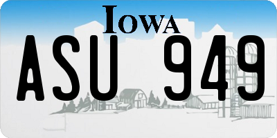 IA license plate ASU949