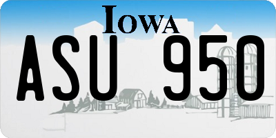 IA license plate ASU950
