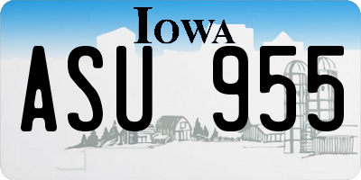 IA license plate ASU955