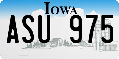 IA license plate ASU975
