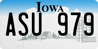 IA license plate ASU979