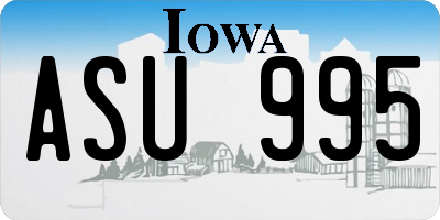 IA license plate ASU995