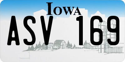 IA license plate ASV169