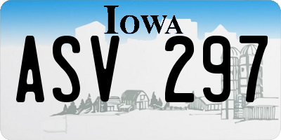IA license plate ASV297