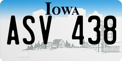 IA license plate ASV438