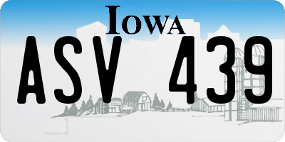 IA license plate ASV439