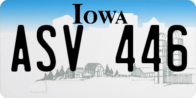 IA license plate ASV446
