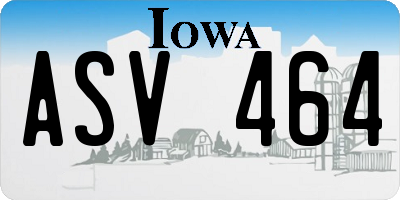 IA license plate ASV464