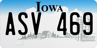 IA license plate ASV469