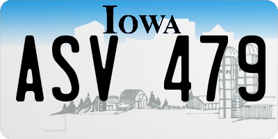 IA license plate ASV479