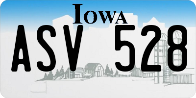 IA license plate ASV528