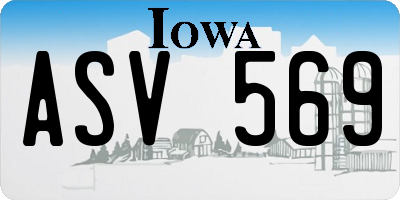 IA license plate ASV569
