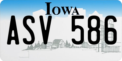 IA license plate ASV586