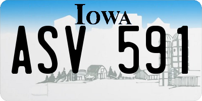 IA license plate ASV591