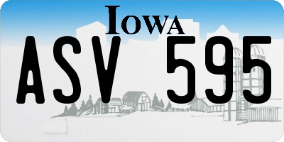 IA license plate ASV595