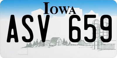 IA license plate ASV659