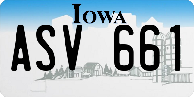 IA license plate ASV661
