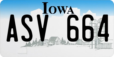 IA license plate ASV664