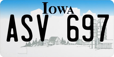 IA license plate ASV697