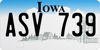 IA license plate ASV739