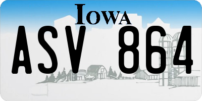 IA license plate ASV864
