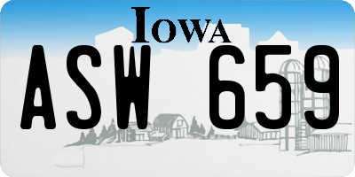 IA license plate ASW659