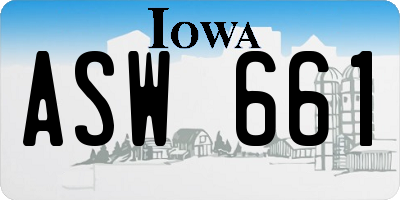 IA license plate ASW661