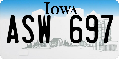 IA license plate ASW697