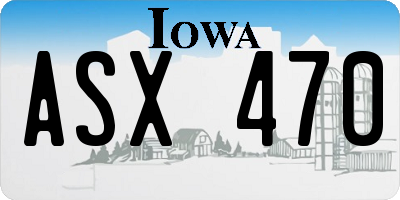 IA license plate ASX470