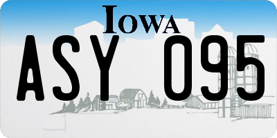 IA license plate ASY095