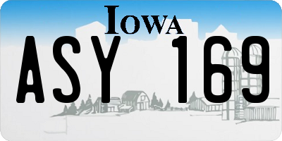 IA license plate ASY169