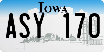 IA license plate ASY170