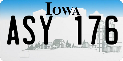 IA license plate ASY176