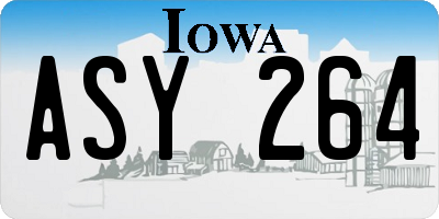 IA license plate ASY264