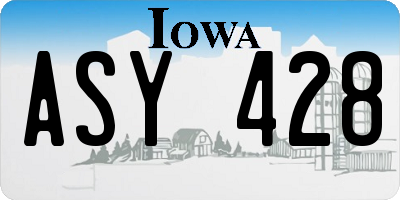 IA license plate ASY428