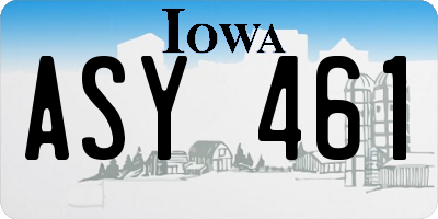 IA license plate ASY461
