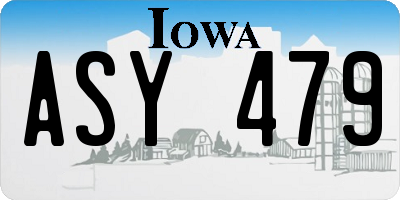IA license plate ASY479
