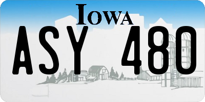 IA license plate ASY480