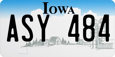 IA license plate ASY484