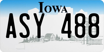 IA license plate ASY488