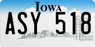 IA license plate ASY518