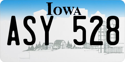 IA license plate ASY528