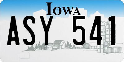 IA license plate ASY541