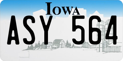 IA license plate ASY564